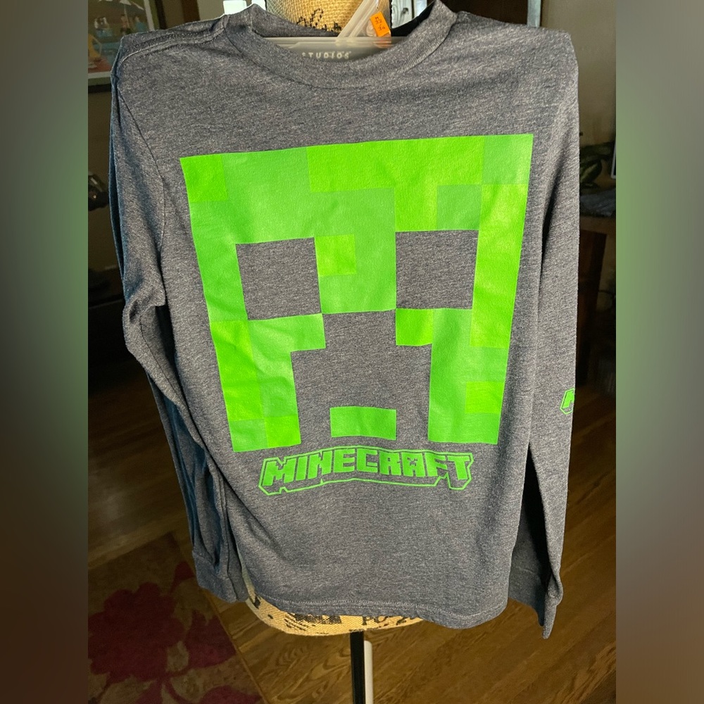 Minecraft boys long sleeve graphic T shirt EUC. Looks brand new. Sz M 8